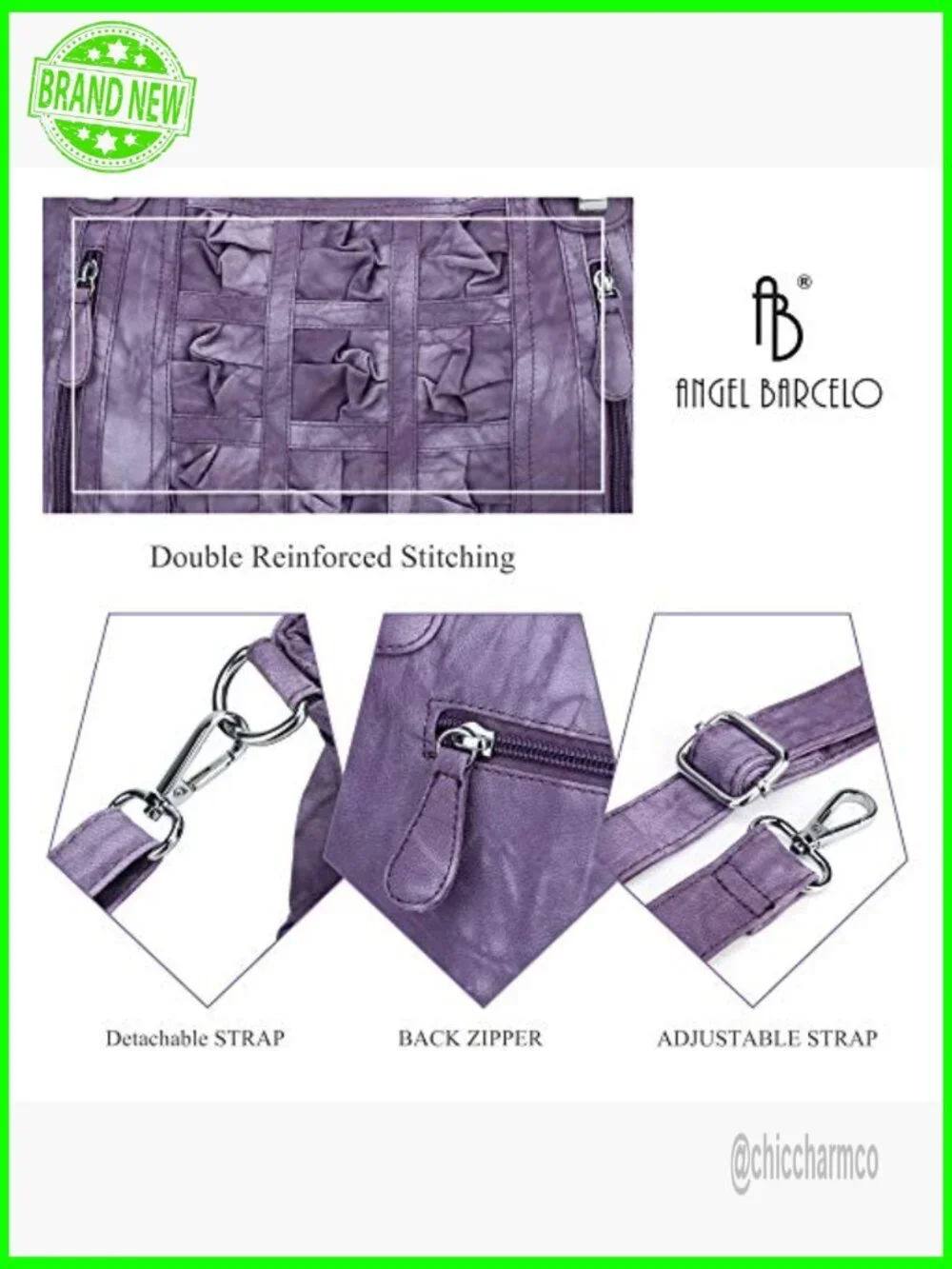 Large PU Leather Hobo Shoulder Bag with Multiple Pockets for Women